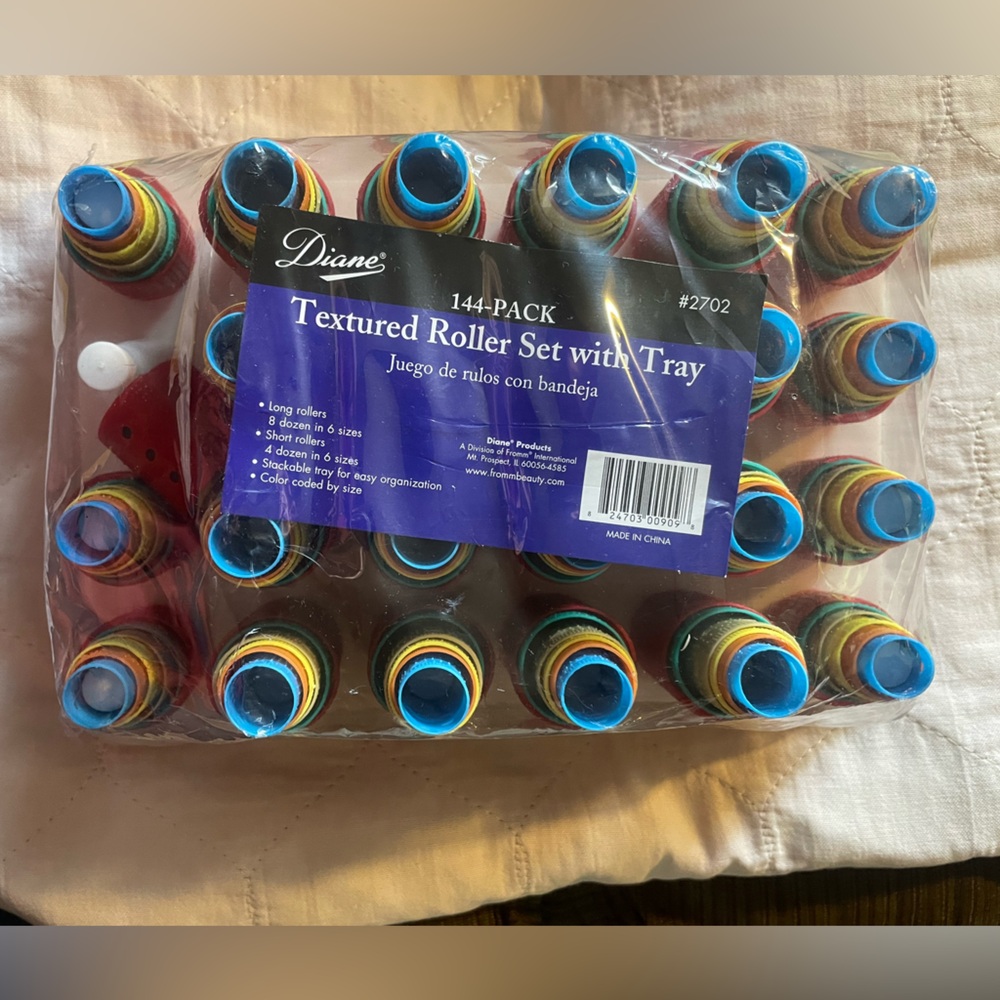 Diane #2702 Textured Roller Set With Tray New In Package 144 Pack